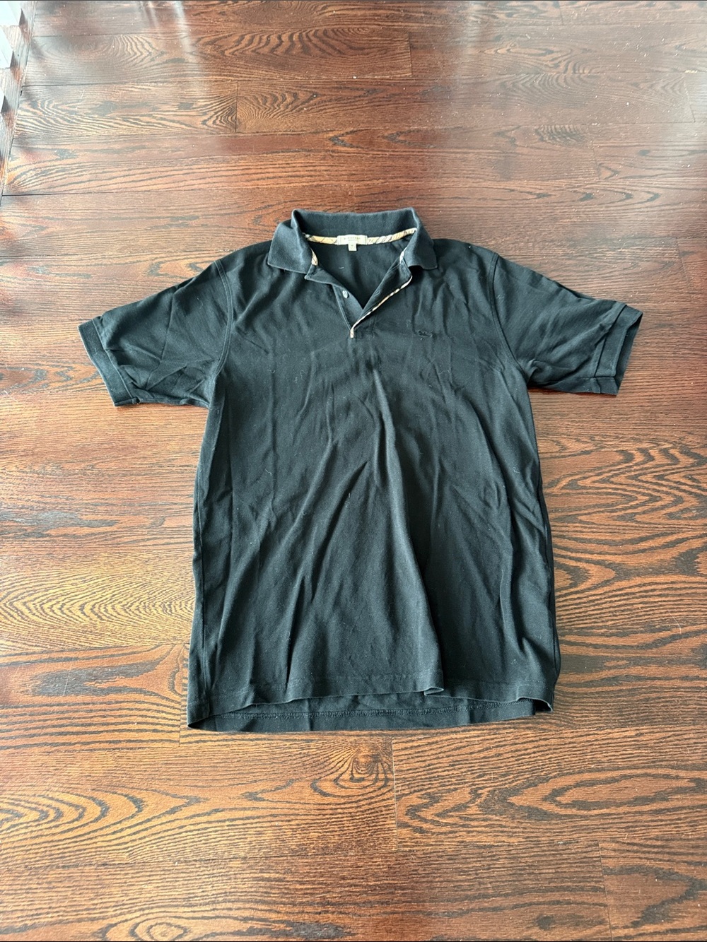 Burberry Men's Black Polo Shirt - Classic Short Sleeve